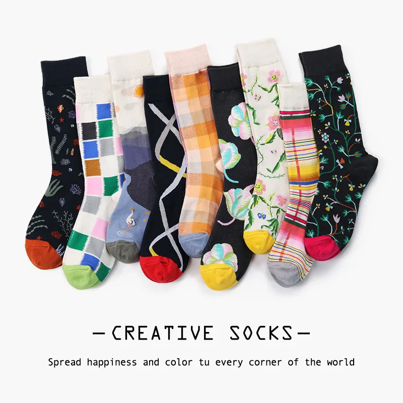 Забавные красочные модные носки для мужчин и женщин с изображением животных