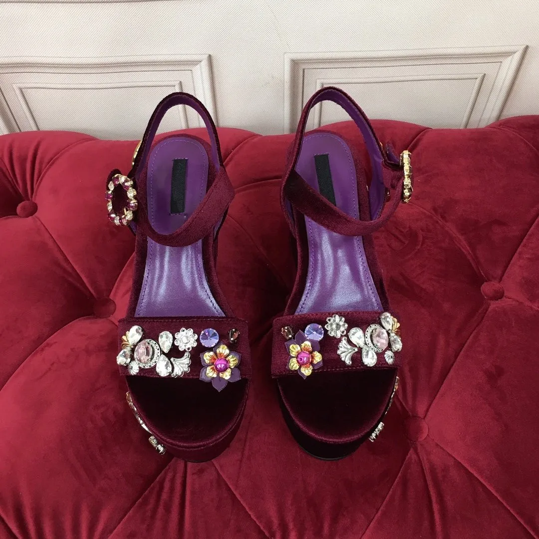 Prowow Shoes Women Sexy Mature Women Sandals Silk Platform Wedges Crystal Women Sandals Zapatos De Mujer Retro Buty Damskie 
Prowow Shoes Women Sexy Mature Women Sandals Silk Platform Wedges Crystal Women Sandals Zapatos De Mujer Retro Buty Damskie