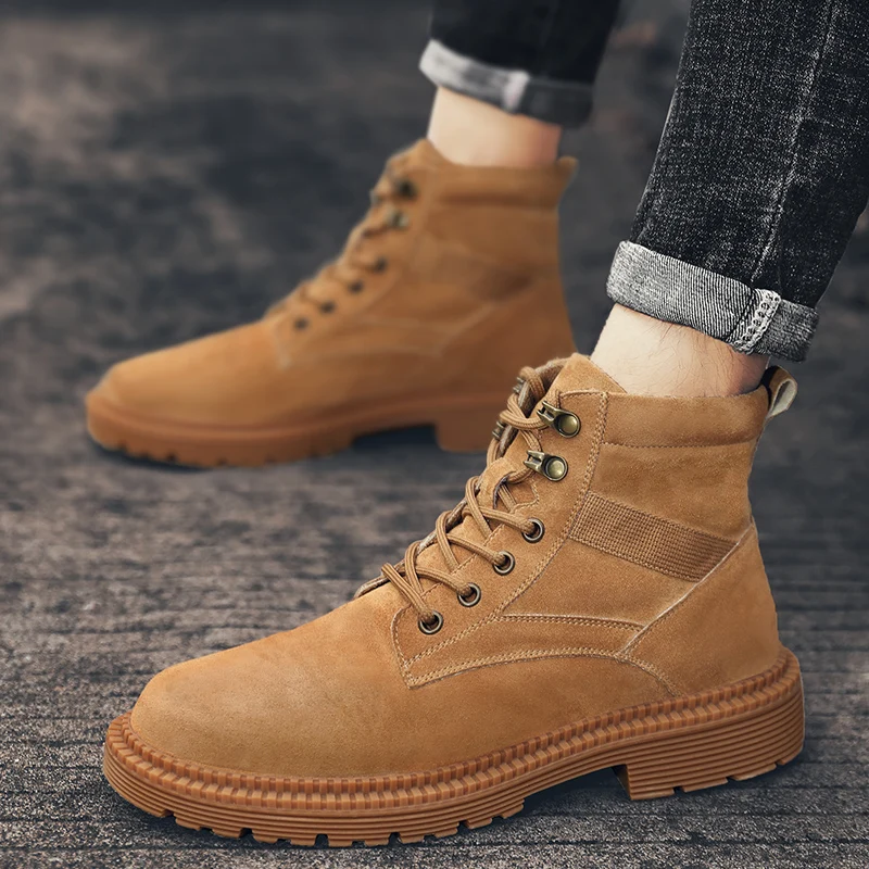 2019 autumn men's ankle boots casual leather shoes male army combat boot man height top work shoe military desert boots for men
2019 autumn men's ankle boots casual leather shoes male army combat boot man height top work shoe military desert boots for men
