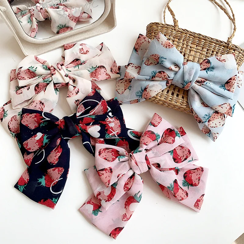 Women Chiffon Floral Printed Barrettes Oversized Bow Hair Clips Three Layers Hairpins Spring Clips Hair Accessories Hairgrips
Women Chiffon Floral Printed Barrettes Oversized Bow Hair Clips Three Layers Hairpins Spring Clips Hair Accessories Hairgrips