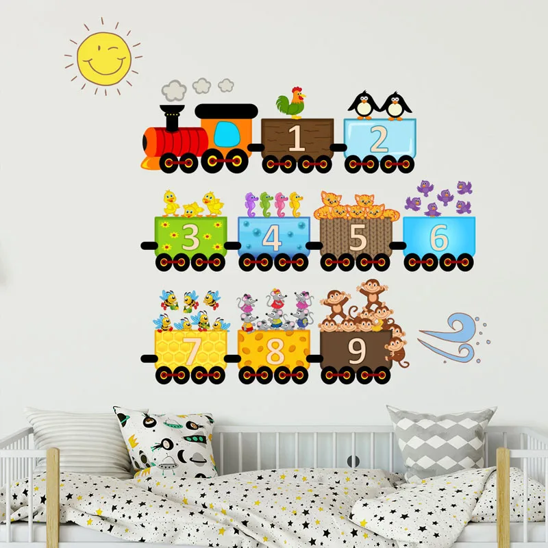 DIY Cartoon Animal Train Wall Stickers Kindergarten Children's Room Home Decorative Stickers Portfolio PVC Wall Stickers
DIY Cartoon Animal Train Wall Stickers Kindergarten Children's Room Home Decorative Stickers Portfolio PVC Wall Stickers