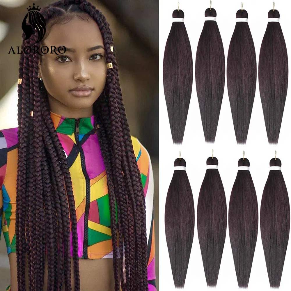 

Синтетические волосы для наращивания, плетеные волосы, предварительно растянутые африканские вязаные крючком Джамбо косички, мягкие прямы...