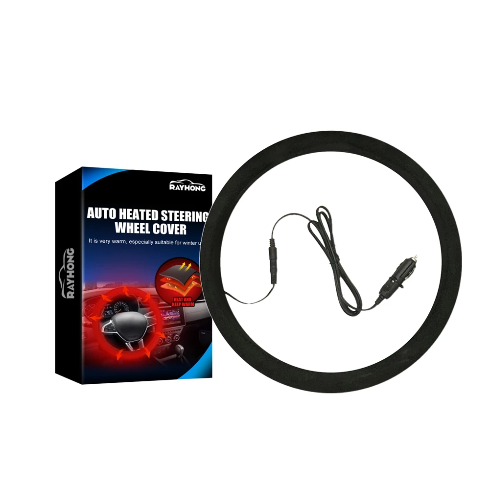 38CM Car Steering Wheel Cover 12V Heated Anti-Slip Wheel Cover Thermal Winter Warm Product Auto Interior Accessories
38CM Car Steering Wheel Cover 12V Heated Anti-Slip Wheel Cover Thermal Winter Warm Product Auto Interior Accessories