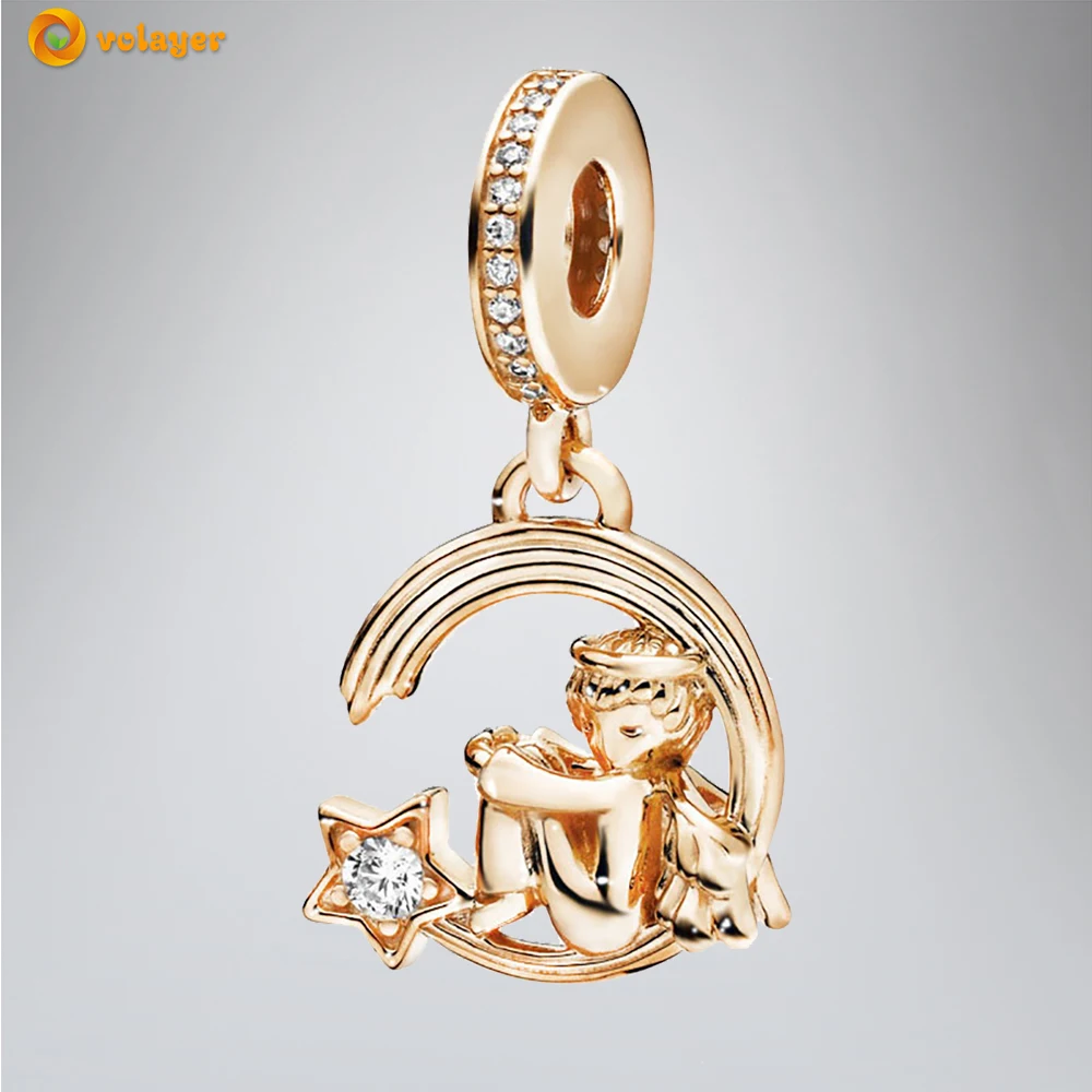 Volayer 925 Sterling Silver Beads Angel and Shooting Star Dangle Charms fit Original Pandora Bracelets Women DIY Jewelry
Volayer 925 Sterling Silver Beads Angel and Shooting Star Dangle Charms fit Original Pandora Bracelets Women DIY Jewelry