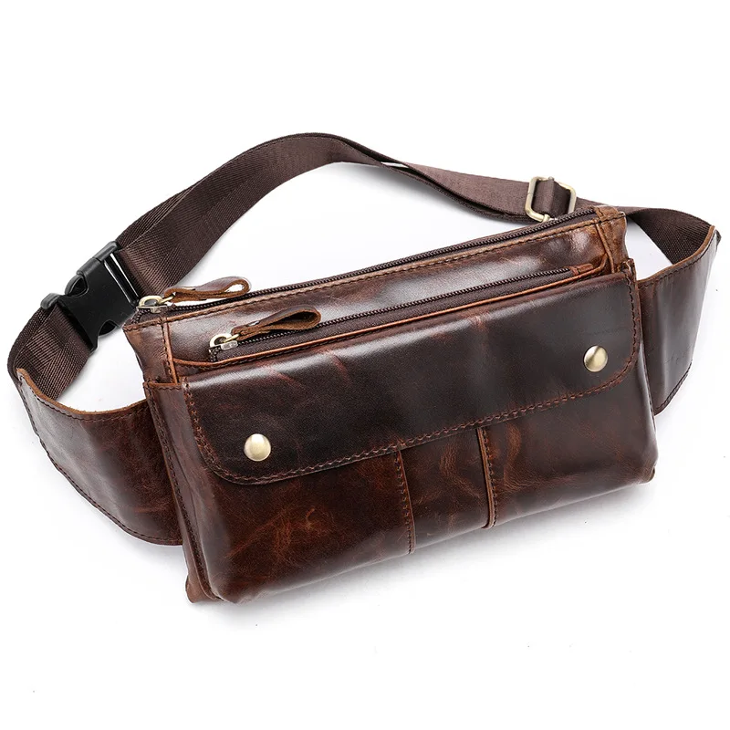 Men Leather Waist Bag Men's Leather First Layer Of Leather Outdoor Pockets Chest Bag Man Shoulder Packet Retro Waist Pack Bag
Men Leather Waist Bag Men's Leather First Layer Of Leather Outdoor Pockets Chest Bag Man Shoulder Packet Retro Waist Pack Bag