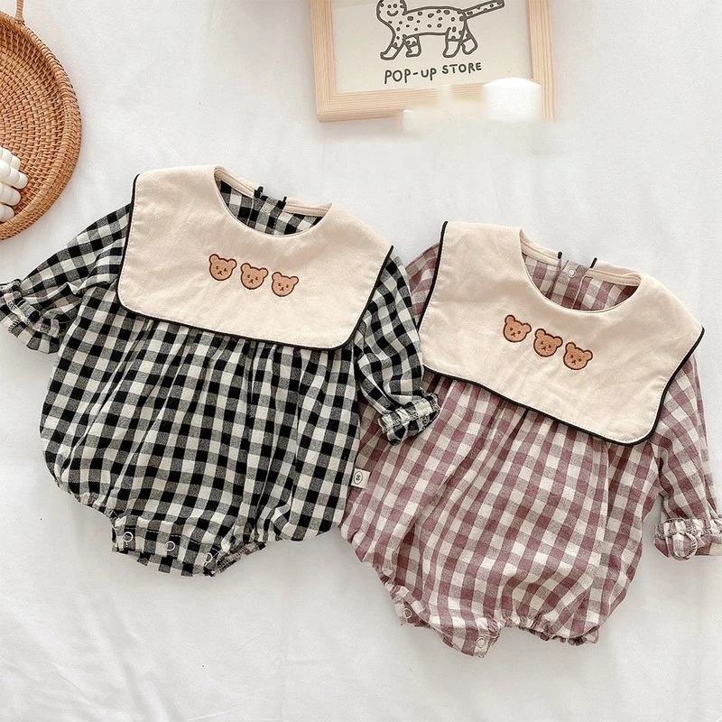 Newborn Baby Girls Long Sleeve Grid Rompers Infant Fall Jumpsuits Clothes for 0-2 Years Kids Girl
Newborn Baby Girls Long Sleeve Grid Rompers Infant Fall Jumpsuits Clothes for 0-2 Years Kids Girl