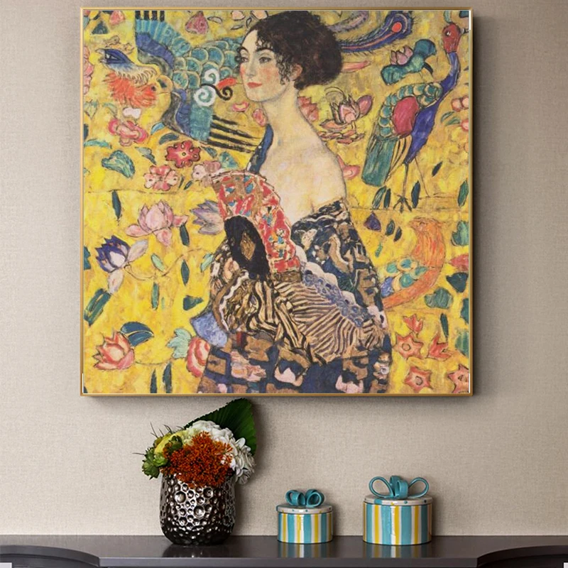 Famous Paintings Gustav Klimt Oil on Canvas Painting of Adele Bloch Golden Poster and Print Wall Art Pictures for Living Room
Famous Paintings Gustav Klimt Oil on Canvas Painting of Adele Bloch Golden Poster and Print Wall Art Pictures for Living Room