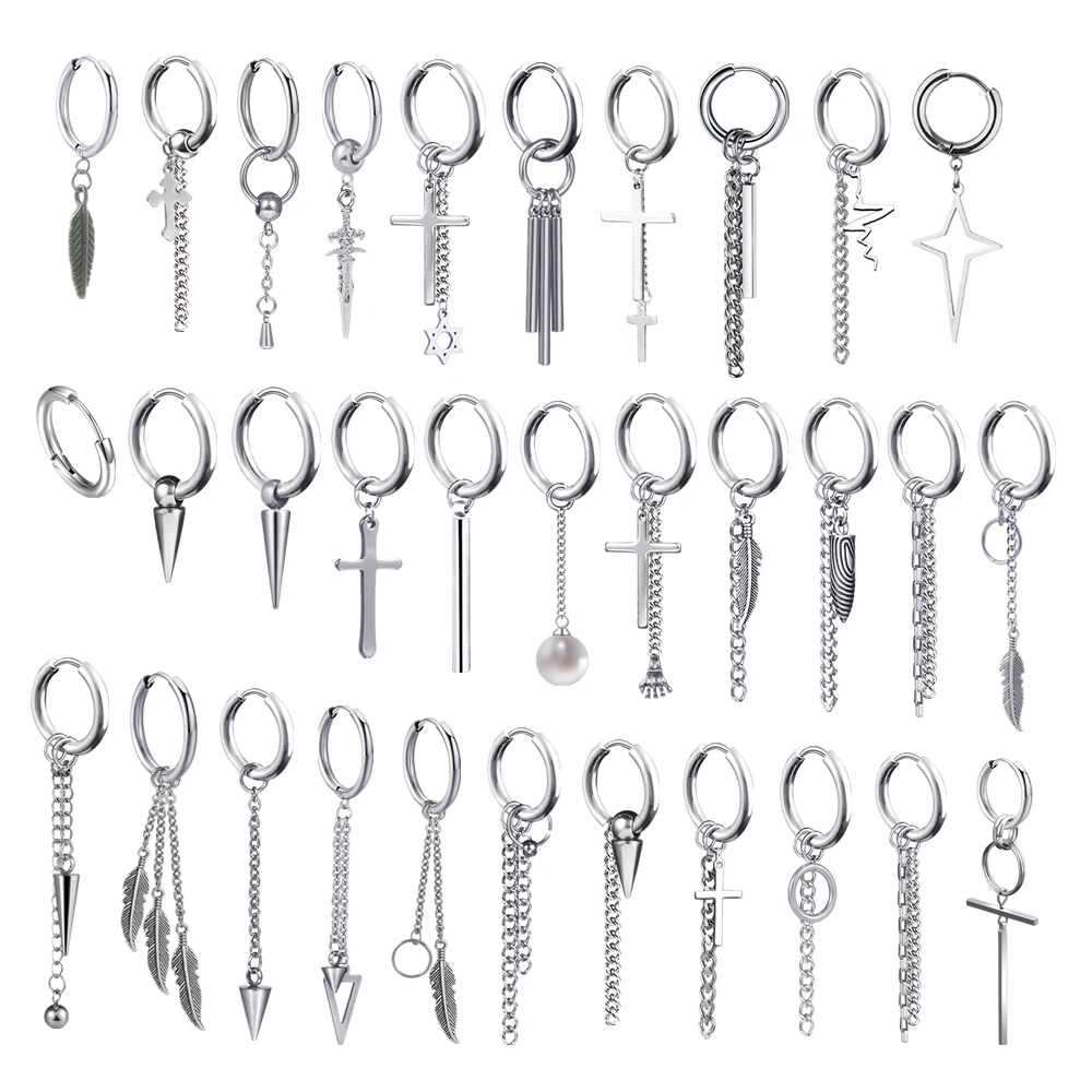 New Punk Stainless Steel Chain Hoop Earrings For Women Men 2021 Trendy Goth Pop Hip Hop Pendants Ear Jewelry Accessories Earring
New Punk Stainless Steel Chain Hoop Earrings For Women Men 2021 Trendy Goth Pop Hip Hop Pendants Ear Jewelry Accessories Earring