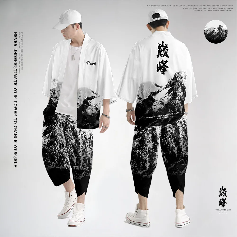 Japanese Summer Kimono Traditional Casual Loose Thin Set Asian Clothes Harakuju Vintage Print Kimono Cardigan Men
Japanese Summer Kimono Traditional Casual Loose Thin Set Asian Clothes Harakuju Vintage Print Kimono Cardigan Men