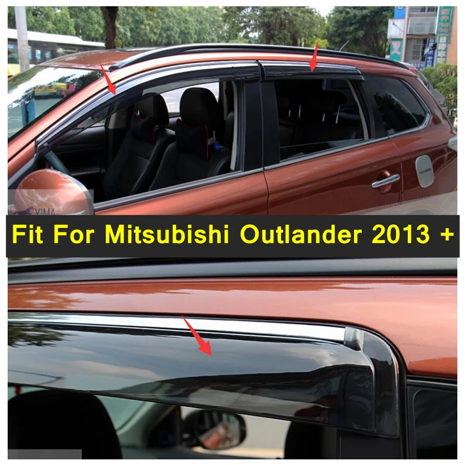 

Lapetus For Mitsubishi Outlander 2013 - 2021 New Style Window Visors Awnings Wind Rain Sun Smoke Deflector Visor Guard Vent 4pcs