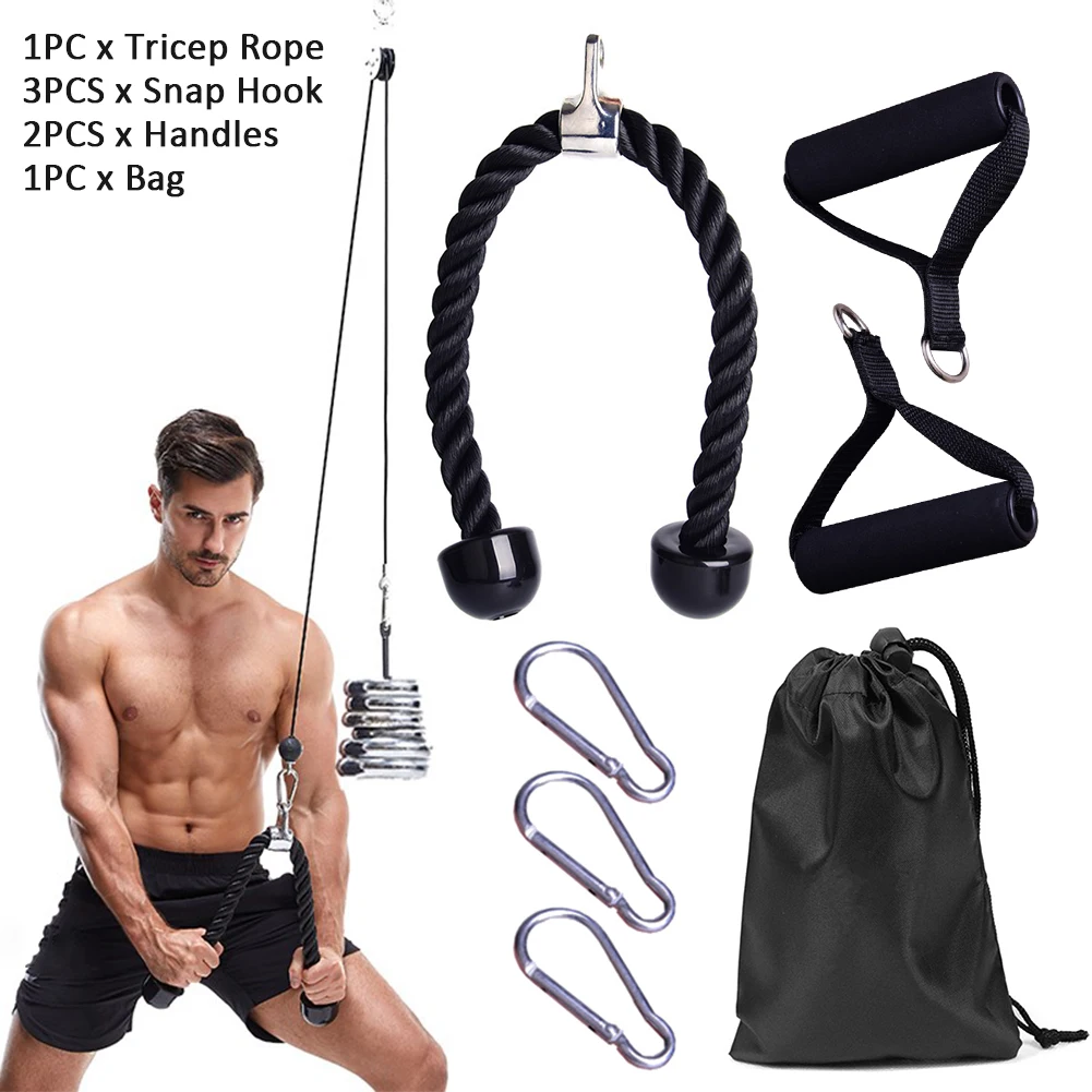 7-in-1 Arm Strength Rope Set Cable Machine Accessories Long Tricep Pull Down Rope Reliable Resistance Band Kit For Fitness
7-in-1 Arm Strength Rope Set Cable Machine Accessories Long Tricep Pull Down Rope Reliable Resistance Band Kit For Fitness