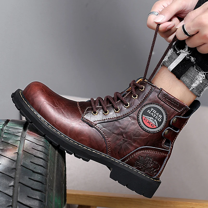 Men's Winter Boots Men Fashion Work Ankle Boots Man Handmade Waterproof Shoes Female Drop Shipping Lace-up Size 46 2019 New
Men's Winter Boots Men Fashion Work Ankle Boots Man Handmade Waterproof Shoes Female Drop Shipping Lace-up Size 46 2019 New