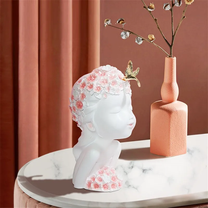 Nordic Style Cute Little Girl Head Portraits Resin Art&Craft Stereoscopic Sculpture Creative Living Room Home Decor A1846
Nordic Style Cute Little Girl Head Portraits Resin Art&Craft Stereoscopic Sculpture Creative Living Room Home Decor A1846