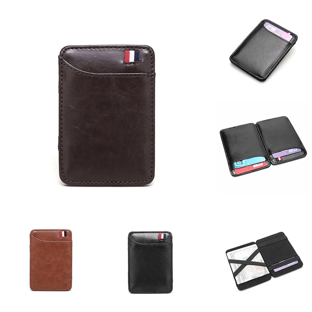 New 2021 Fashion Slim Men's Leather Magic Wallet Credit Card Holder Women Small Cash Clip Bilfold Man Clamps for Money
New 2021 Fashion Slim Men's Leather Magic Wallet Credit Card Holder Women Small Cash Clip Bilfold Man Clamps for Money
