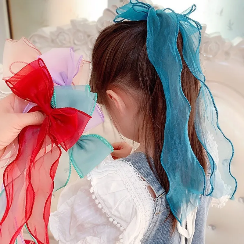 

1 шт./компл. детские милые цветные ленты с кружевным бантом орнамент заколки для волос для девочек милые заколки аксессуары для волос