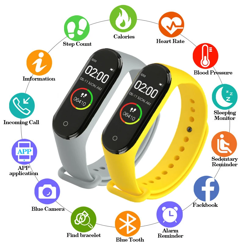 Children's Watch Color Screen Pedometer Waterproof Electronic Watch Heart Rate Monitor Monitoring for Men Women Clock M4
Children's Watch Color Screen Pedometer Waterproof Electronic Watch Heart Rate Monitor Monitoring for Men Women Clock M4