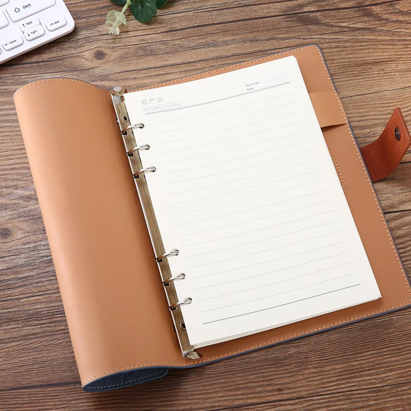 A5/A6 Soft Leather Loose-Leaf 6 Ring 100pages Notebook Leather Business Meeting Minutes School Agenda Office Stationery Gifts
A5/A6 Soft Leather Loose-Leaf 6 Ring 100pages Notebook Leather Business Meeting Minutes School Agenda Office Stationery Gifts