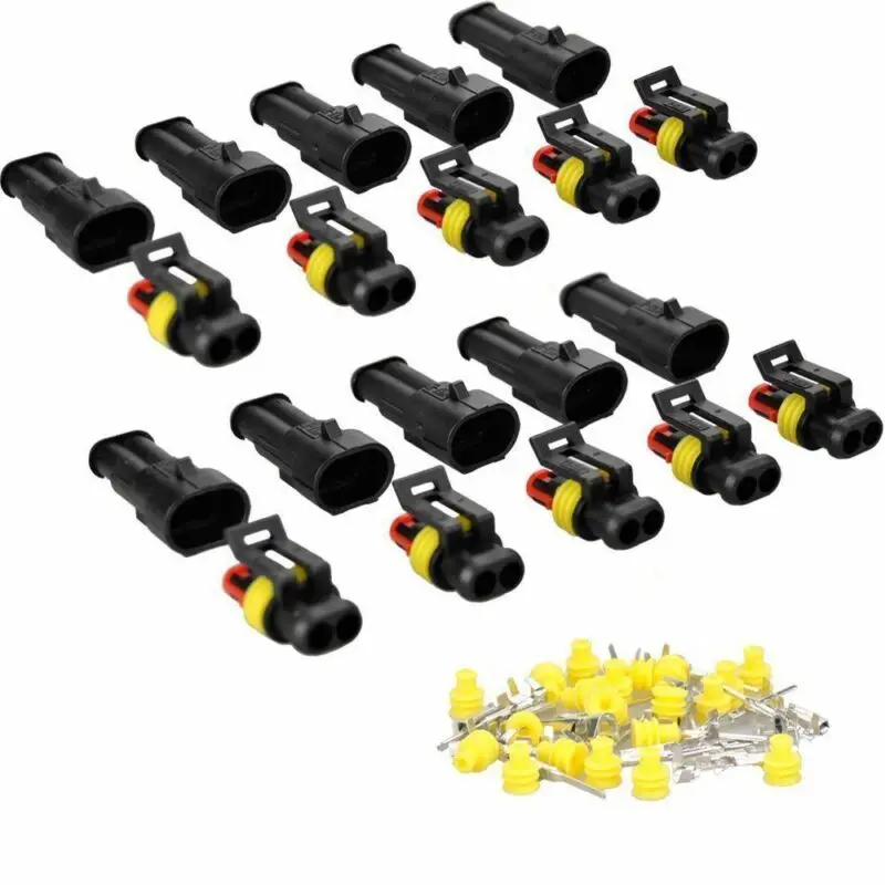 Set Connector 10pcs 2-Pin Way Car Waterproof Electrical Socket Wire Kit Accessories Male Female Useful
Set Connector 10pcs 2-Pin Way Car Waterproof Electrical Socket Wire Kit Accessories Male Female Useful