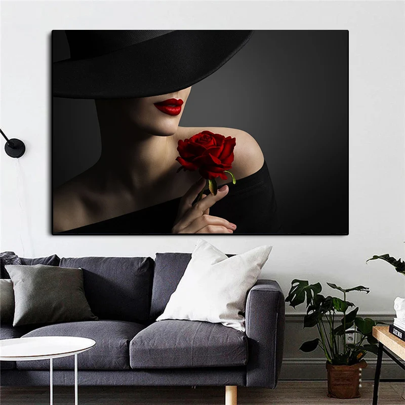 Girl With Rose Modern Poster And Art Print Canvas Painting Elegant Home Decoration For Living Room Bedroom Background Wall Decor
Girl With Rose Modern Poster And Art Print Canvas Painting Elegant Home Decoration For Living Room Bedroom Background Wall Decor