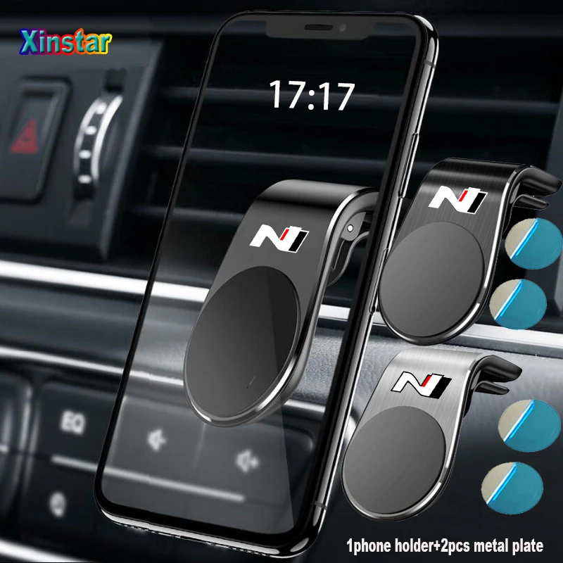 Автомобильный держатель для телефона наклейка Hyundai N NLINE tucson kona sonata Genesis Solaris veloster