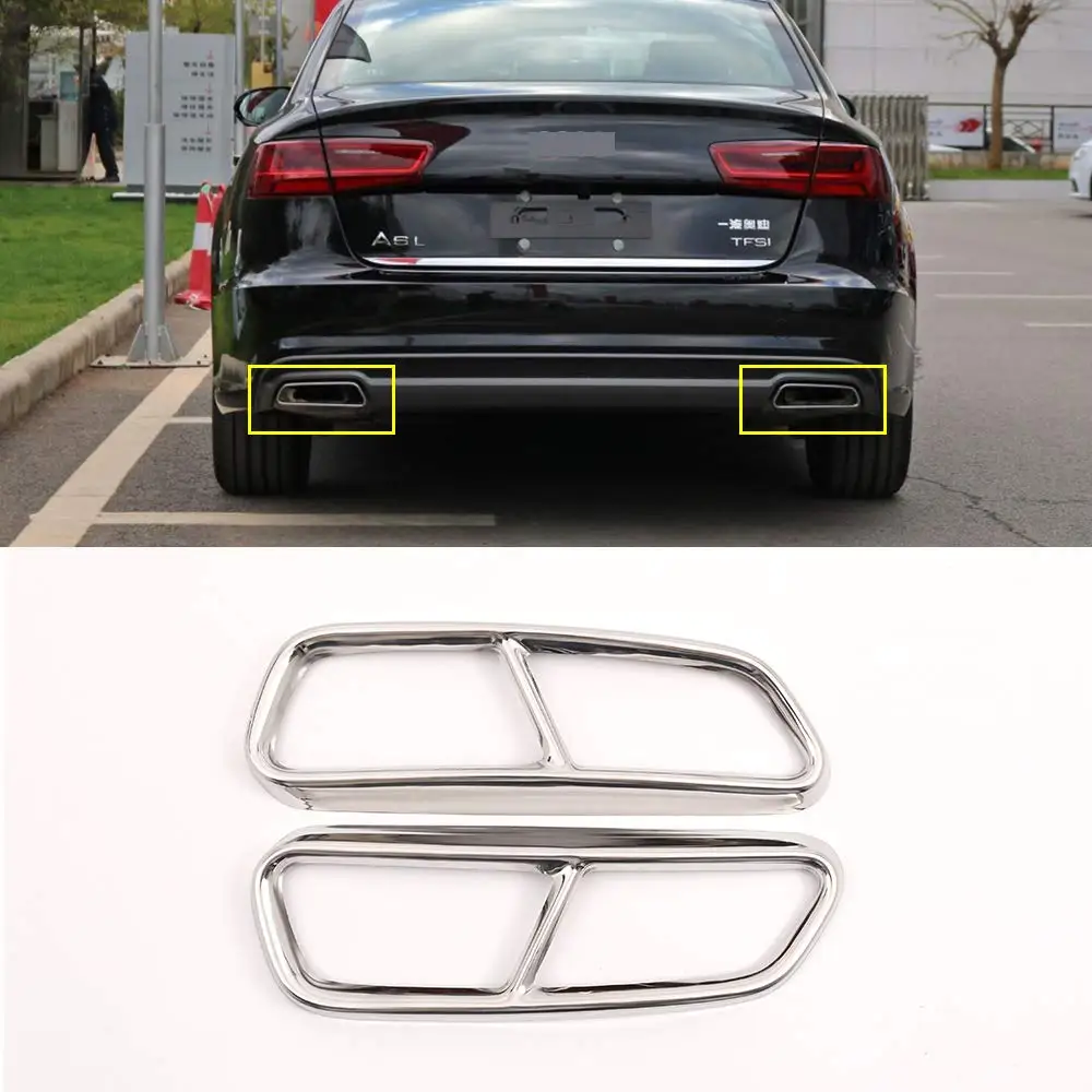 2 pcs Silver Stainless Steel Exhaust Pipe Cover Trim For Audi A6 S6 2015-2018, A7 2015-2018
2 pcs Silver Stainless Steel Exhaust Pipe Cover Trim For Audi A6 S6 2015-2018, A7 2015-2018