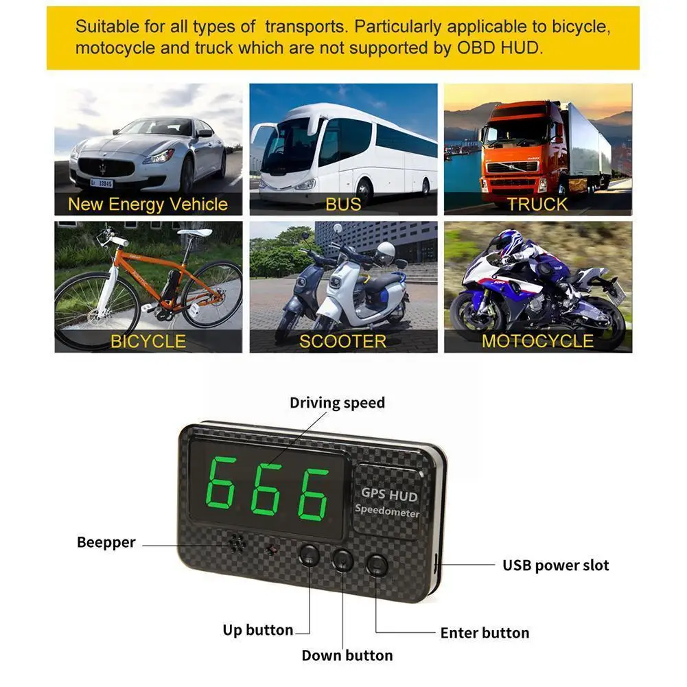 Universal Gps Speedometer Odometer Mileage Hud Display and Motorcycle Tools Kmh Bicycle Trucks Alarm Mph For Cars Digital S K6V9
Universal Gps Speedometer Odometer Mileage Hud Display and Motorcycle Tools Kmh Bicycle Trucks Alarm Mph For Cars Digital S K6V9