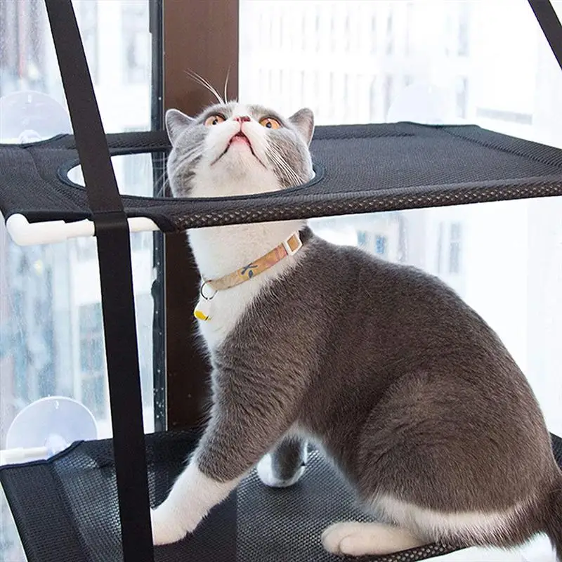

Cat Hammock Window Cat Sunny Seat Pet Waterproof Fabric Cat Bed Cat Climbing Sleeping Mattress Single Layer Double Bearing 20kg