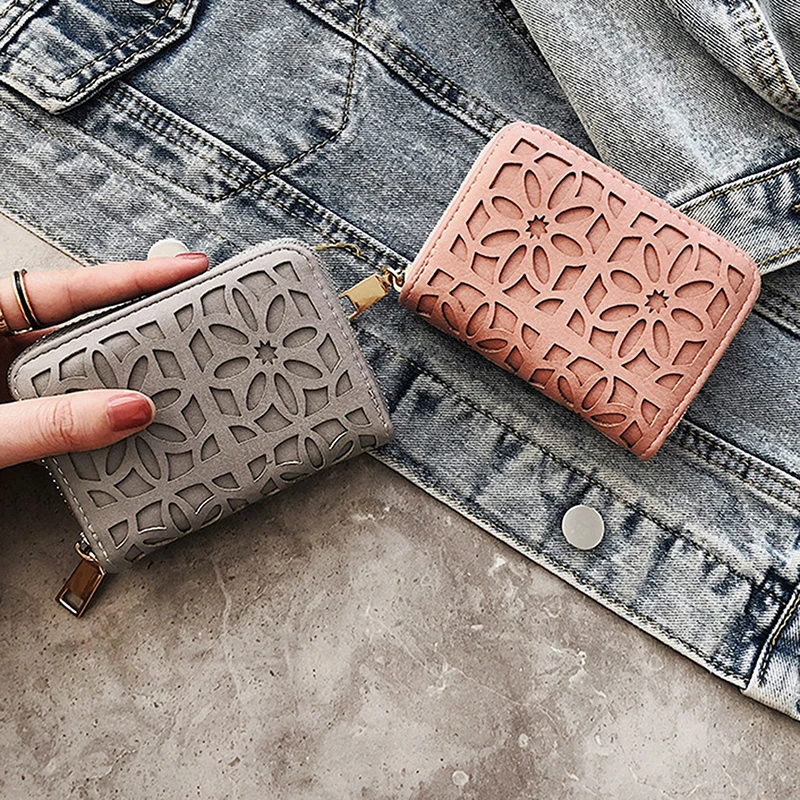 1 Pc Women Hollow Card Holder Zipper Frosted PU Leather Business Card Case Coin Purse Passport Cover Cards Wallet
1 Pc Women Hollow Card Holder Zipper Frosted PU Leather Business Card Case Coin Purse Passport Cover Cards Wallet