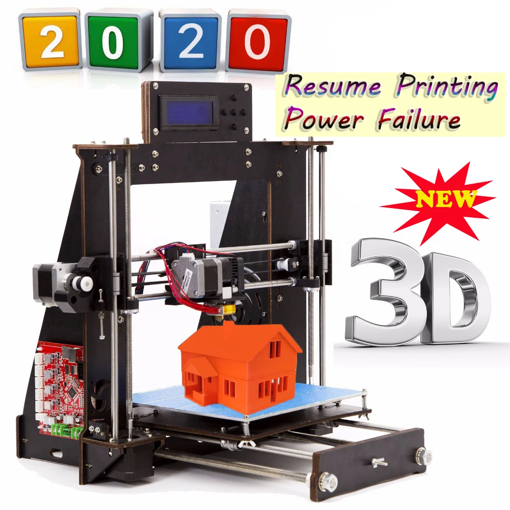 3D принтер CTC 2020 обновленный полностью качественный высокоточный Reprap Prusa i3 DIY MK8 с