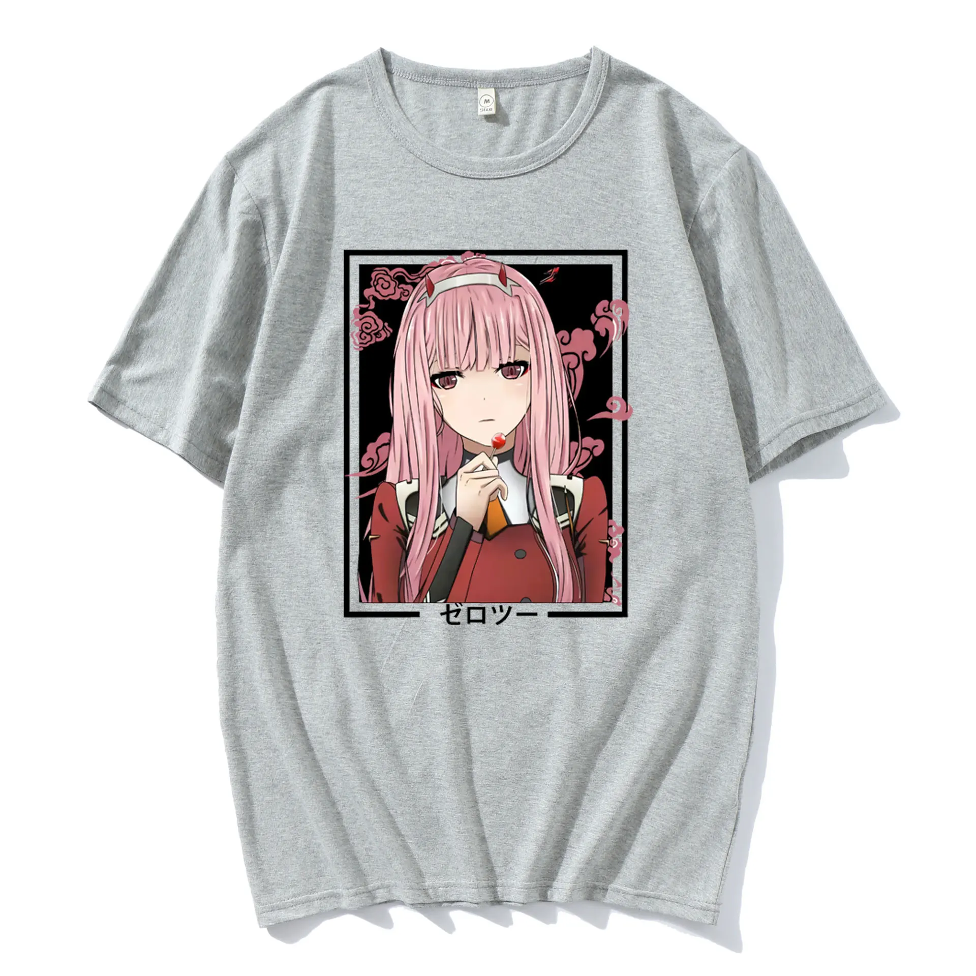 Japanese Anime Darling Franxx Zero Two Short Sleeve Spring Summer Men/women Casual Fashion T-shrit Male Kawaii Cartoon Tshirt 
Japanese Anime Darling Franxx Zero Two Short Sleeve Spring Summer Men/women Casual Fashion T-shrit Male Kawaii Cartoon Tshirt
