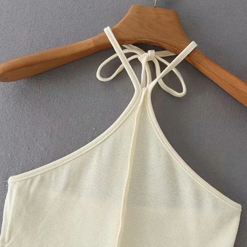 Women Halter Bright Line Camis Crop Top Spaghetti Strap Sleeveless Backless Short Shirts Female Casual Solid Tops CC2079
Women Halter Bright Line Camis Crop Top Spaghetti Strap Sleeveless Backless Short Shirts Female Casual Solid Tops CC2079