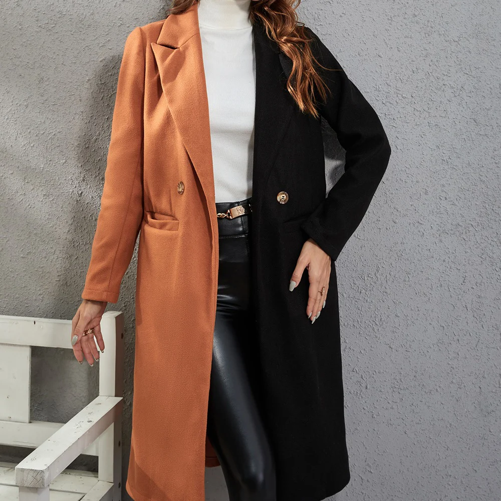 Long Overcoat Winter Coat For Women One Button Fashion Color Block Office Lady Formal Vintage Woman Clothes Female Outwear Coat
Long Overcoat Winter Coat For Women One Button Fashion Color Block Office Lady Formal Vintage Woman Clothes Female Outwear Coat