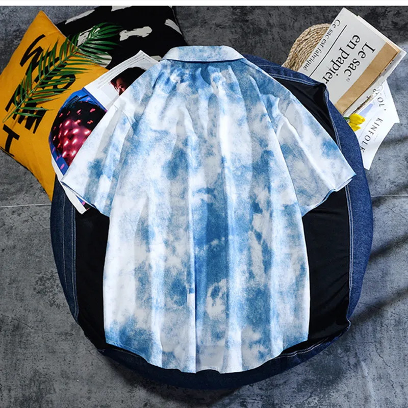 Dreamlikelin Summer Men's Tie Dye Gradient Color Shirt Turn-down Collar Short Sleeve Single Breasted Pocket Plus Size Tops 
Dreamlikelin Summer Men's Tie Dye Gradient Color Shirt Turn-down Collar Short Sleeve Single Breasted Pocket Plus Size Tops