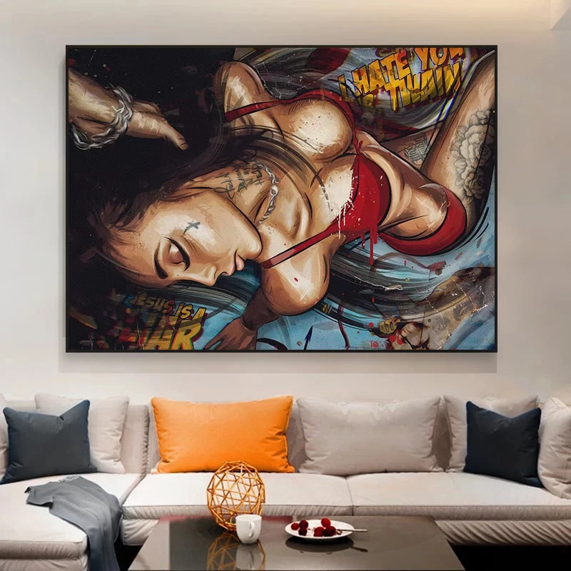 Sexy Women Wall Poster Tattoos Woman Canvas Painting Street Art Prints Cool Girls Pictures For Living Room Decor Mural cuadros
Sexy Women Wall Poster Tattoos Woman Canvas Painting Street Art Prints Cool Girls Pictures For Living Room Decor Mural cuadros