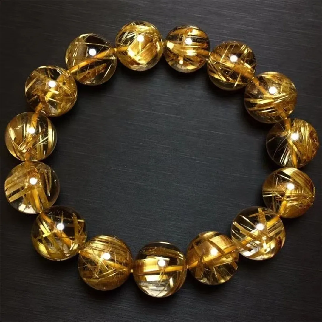 14mm Natural Gold Rutilated Quartz Bracelet For Women Man Beauty Love Wealth Gift Healing Crystal Beads Stretch Jewelry AAAAA
14mm Natural Gold Rutilated Quartz Bracelet For Women Man Beauty Love Wealth Gift Healing Crystal Beads Stretch Jewelry AAAAA