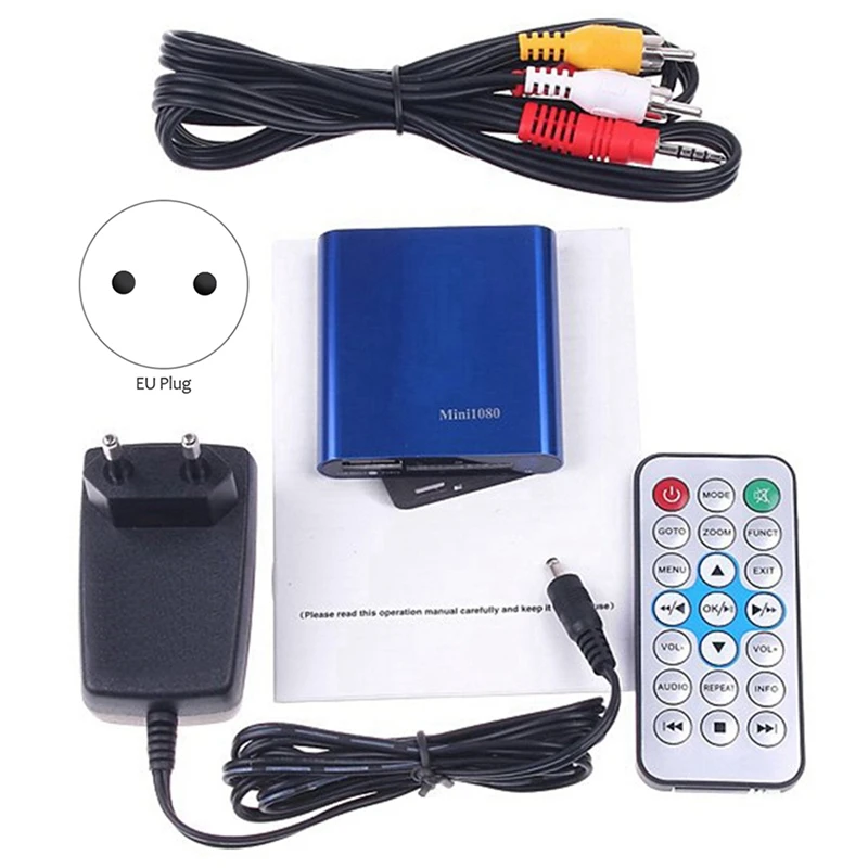 Top MINI 1080 HD Media Player USB External SD Box Support MKV AVI TS/TP HDD EU Plug | Электроника