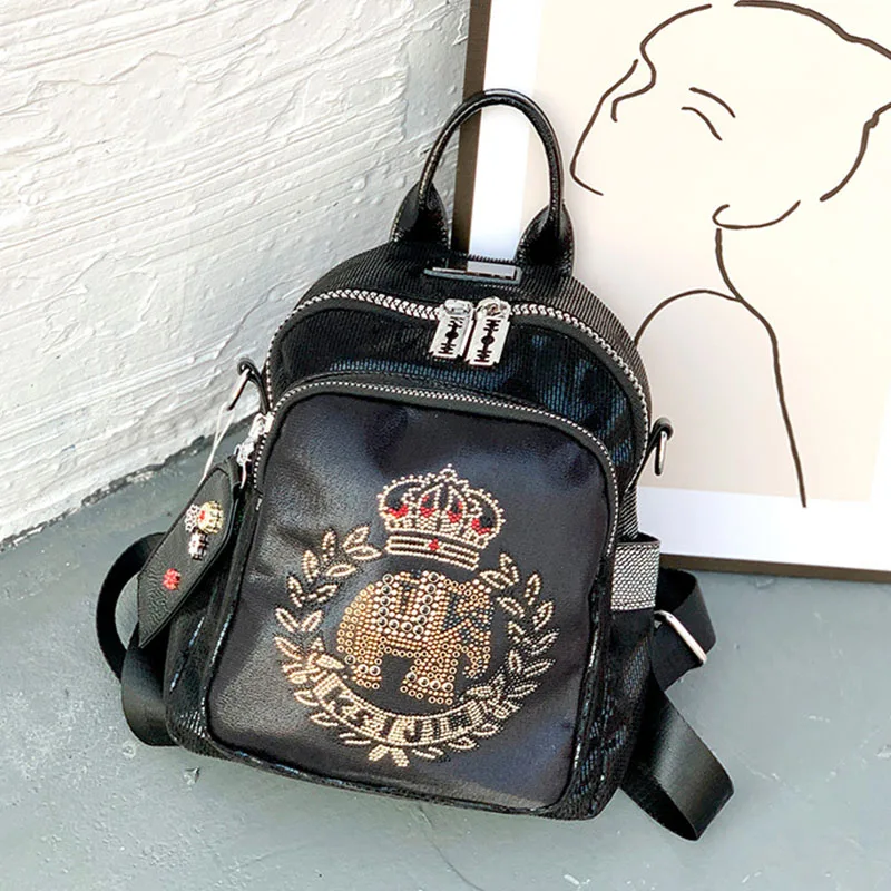 New Women Fashion Leather Backpack Female Luxury Brand Diamonds Designer Travel Backpack Teenage Girl Large Capacity School Bags
New Women Fashion Leather Backpack Female Luxury Brand Diamonds Designer Travel Backpack Teenage Girl Large Capacity School Bags