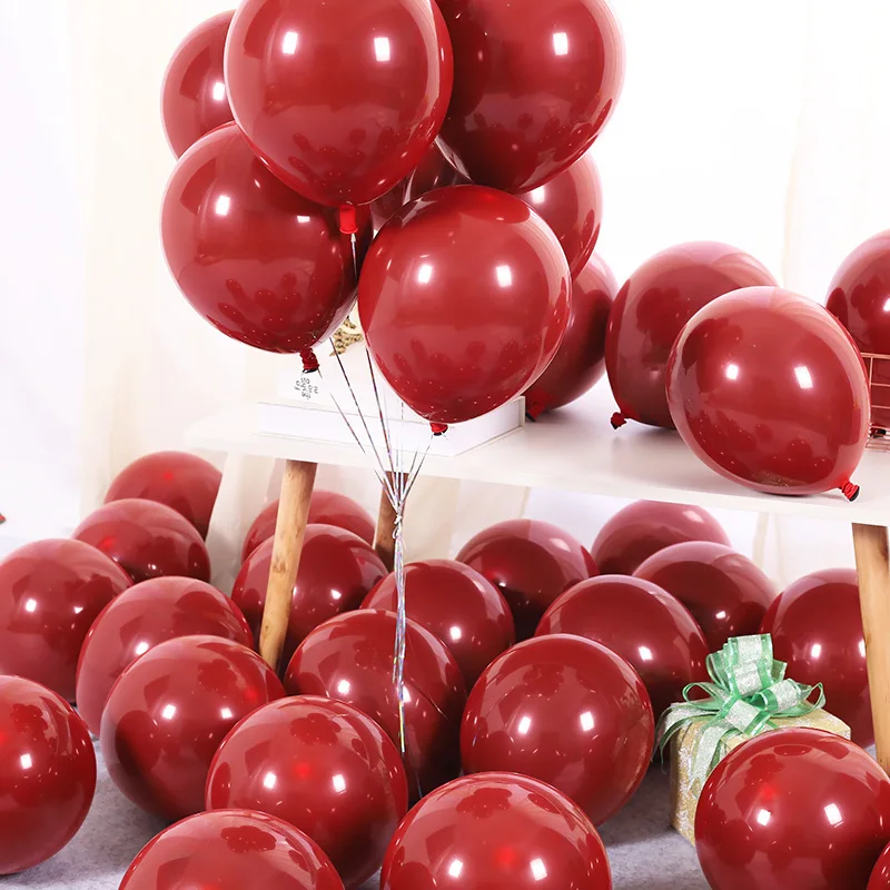 Christmas Party 10-inch Net Red Pomegranate Red Matt Double Layer Ruby Red Balloon Birthday Decoration Balloons
Christmas Party 10-inch Net Red Pomegranate Red Matt Double Layer Ruby Red Balloon Birthday Decoration Balloons