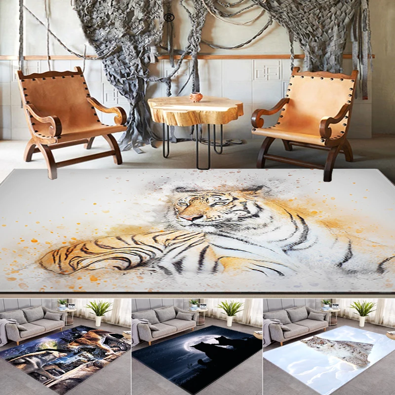 Animal Printed Rugs Household Living Room 3D Color Printing Animal Style Room Decoration Non-slip Washable Small Rug
Animal Printed Rugs Household Living Room 3D Color Printing Animal Style Room Decoration Non-slip Washable Small Rug