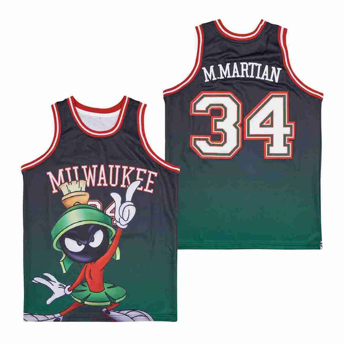 BG Basketball Jersey MILAUKEE 34 M.MARTIAN Jerseys Embroidery Sewing Outdoor Sportswear Hip-hop Culture Movie 2022 summer Green
BG Basketball Jersey MILAUKEE 34 M.MARTIAN Jerseys Embroidery Sewing Outdoor Sportswear Hip-hop Culture Movie 2022 summer Green