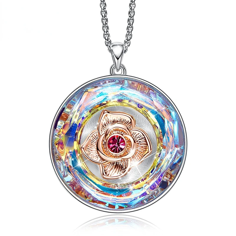 Dreamland Rainbow Rose Necklace for Women Crystal Love You Luxury Pendant Necklace Mother's Day Gifts
Dreamland Rainbow Rose Necklace for Women Crystal Love You Luxury Pendant Necklace Mother's Day Gifts
