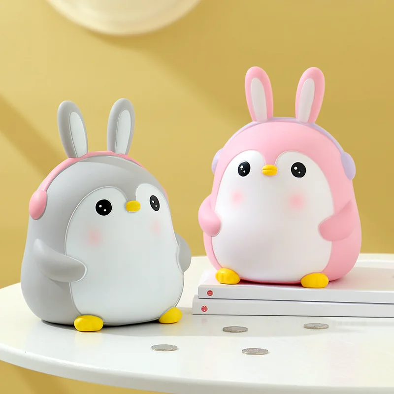 Penguin With Headphones Piggy Bank Figurines Pet Coin Bank Large Capacity Vinyl Drop-Resistant Storage Money Box Desktop Decor
Penguin With Headphones Piggy Bank Figurines Pet Coin Bank Large Capacity Vinyl Drop-Resistant Storage Money Box Desktop Decor