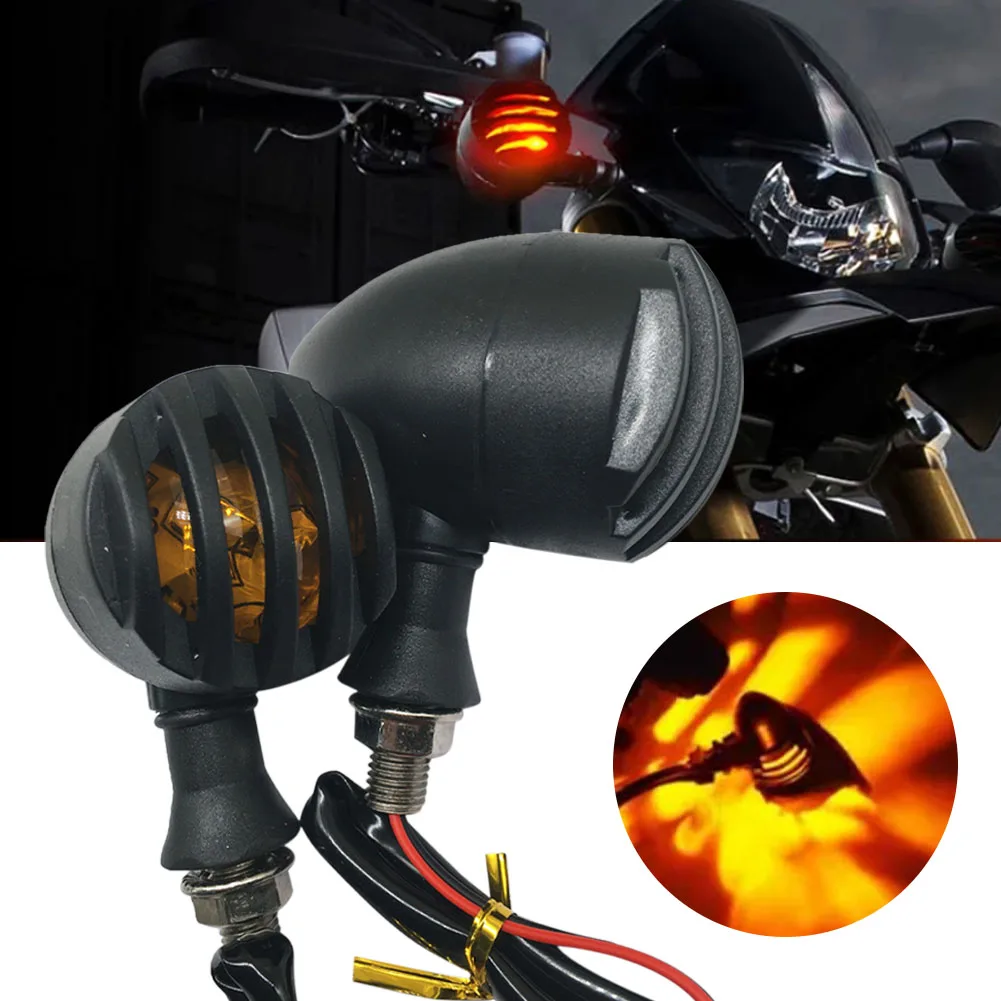 12V Retro Motorcycle Turn Signal Light Bullet Blinker Vintage Black Grid Amber Light Blinkers Signal Flashers for Honda Yamaha
12V Retro Motorcycle Turn Signal Light Bullet Blinker Vintage Black Grid Amber Light Blinkers Signal Flashers for Honda Yamaha