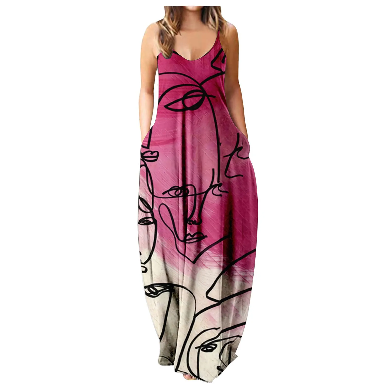 Women Printed Pattern Long Dress,Female Casual Summer Spring Home Wear Casual Loose Style Sleeveless U-shaped Collar in 16 Color
Women Printed Pattern Long Dress,Female Casual Summer Spring Home Wear Casual Loose Style Sleeveless U-shaped Collar in 16 Color