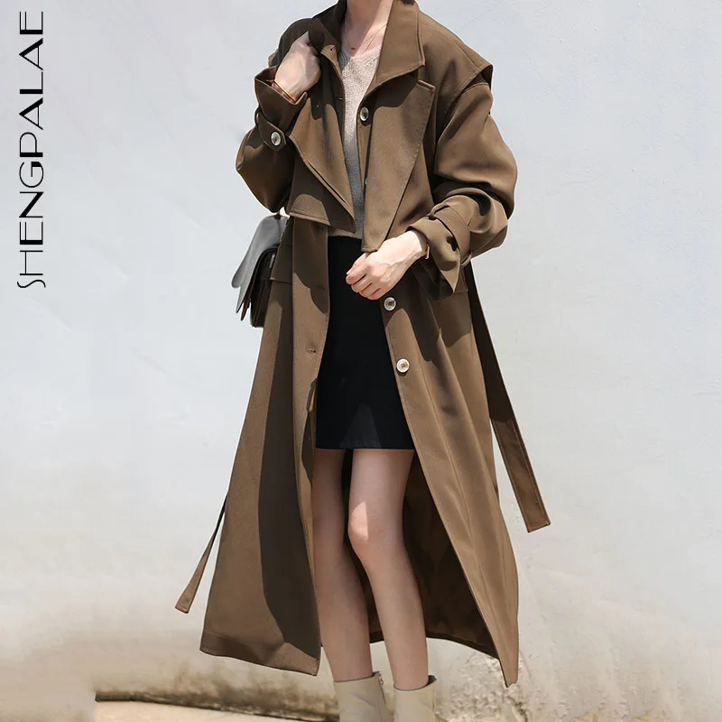 SHENGPALAE Fashion Trench Coat Women's Autumn 2021 New Laple Loose Single Breasted Long Sleeve Windbreaker And Vest Two Pcs Sets
SHENGPALAE Fashion Trench Coat Women's Autumn 2021 New Laple Loose Single Breasted Long Sleeve Windbreaker And Vest Two Pcs Sets