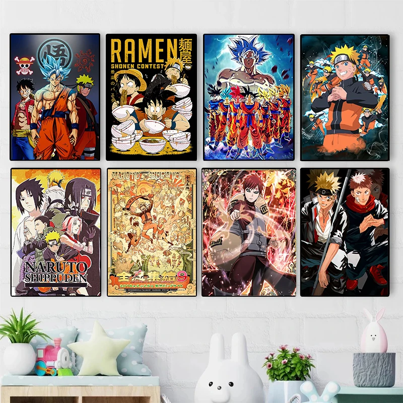 Japanese Anime Cartoon Canvas Painting Son Goku Luffy and Naruto Poster Wall Art Print Mural Picture Children's Room Home Decor
Japanese Anime Cartoon Canvas Painting Son Goku Luffy and Naruto Poster Wall Art Print Mural Picture Children's Room Home Decor
