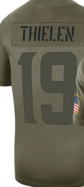 Vikings Adam Thielen Salute To Service Olive Edition T-shirt