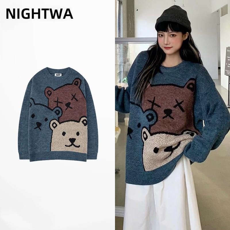 NIGHTWA Women Street Sweaters Autumn Winter Casual Sweaters Bear Pattern Trendy Sweaters Long Sleeve Sweaters Warm Pullovers
NIGHTWA Women Street Sweaters Autumn Winter Casual Sweaters Bear Pattern Trendy Sweaters Long Sleeve Sweaters Warm Pullovers