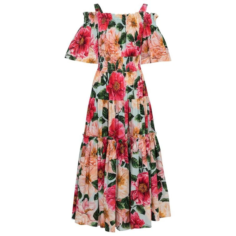 VGH Print Floral Bohemian Dress For Women Slash Neck Short Sleeve High Waist Hit Color Dresses Female Fashion New Clothing 2021
VGH Print Floral Bohemian Dress For Women Slash Neck Short Sleeve High Waist Hit Color Dresses Female Fashion New Clothing 2021
