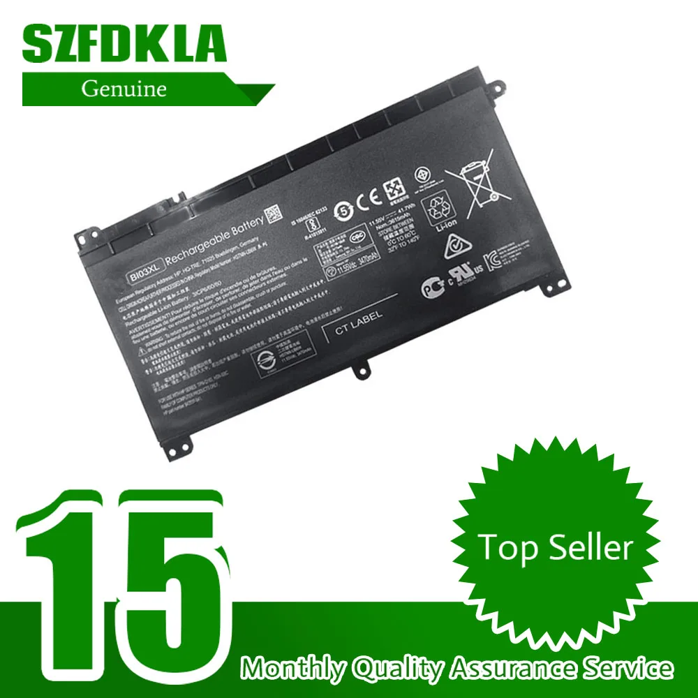SZFDKLA New Genuine ON03XL BI03XL HSTNN-UB6W Battery For HP Pavilion 13 Series Stream 14 Series Pavilion X360 Series 
SZFDKLA New Genuine ON03XL BI03XL HSTNN-UB6W Battery For HP Pavilion 13 Series Stream 14 Series Pavilion X360 Series